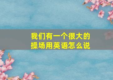 我们有一个很大的操场用英语怎么说