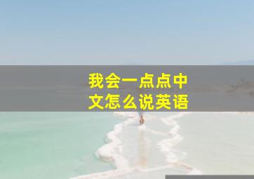 我会一点点中文怎么说英语