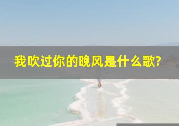 我吹过你的晚风是什么歌?