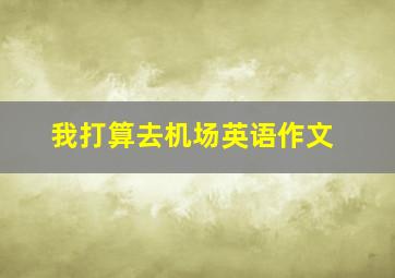 我打算去机场英语作文