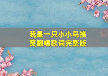 我是一只小小鸟搞笑翻唱歌词完整版