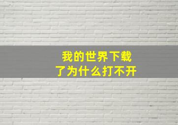 我的世界下载了为什么打不开