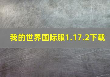 我的世界国际服1.17.2下载