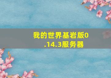 我的世界基岩版0.14.3服务器