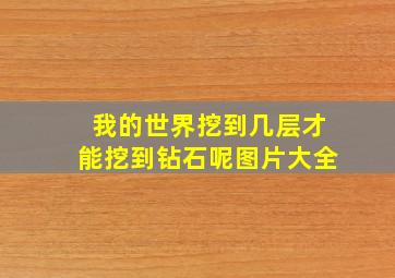 我的世界挖到几层才能挖到钻石呢图片大全