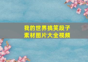 我的世界搞笑段子素材图片大全视频