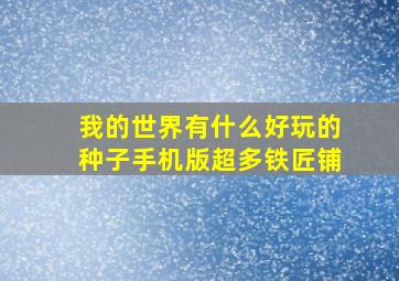 我的世界有什么好玩的种子手机版超多铁匠铺