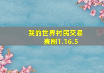 我的世界村民交易表图1.16.5