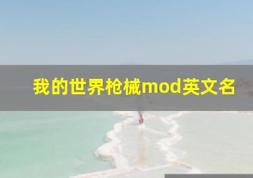 我的世界枪械mod英文名