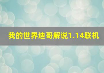 我的世界迪哥解说1.14联机