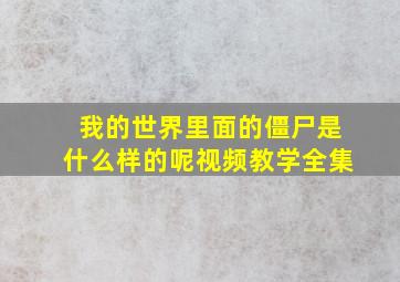 我的世界里面的僵尸是什么样的呢视频教学全集