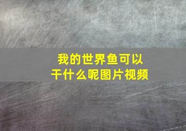 我的世界鱼可以干什么呢图片视频