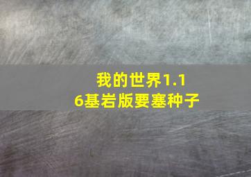 我的世界1.16基岩版要塞种子