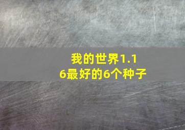 我的世界1.16最好的6个种子