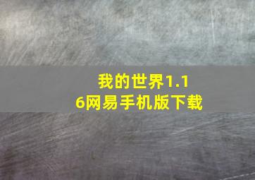 我的世界1.16网易手机版下载