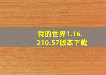 我的世界1.16.210.57版本下载