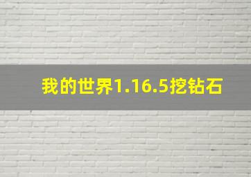 我的世界1.16.5挖钻石