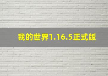 我的世界1.16.5正式版