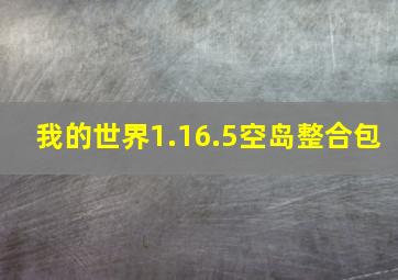 我的世界1.16.5空岛整合包