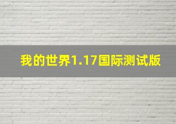 我的世界1.17国际测试版