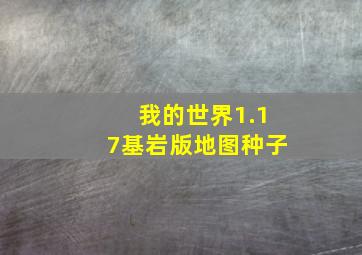 我的世界1.17基岩版地图种子