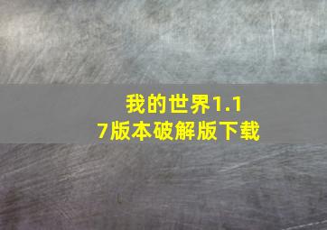 我的世界1.17版本破解版下载