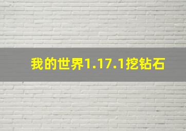 我的世界1.17.1挖钻石