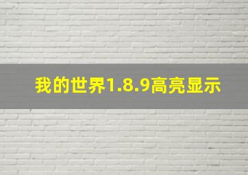 我的世界1.8.9高亮显示