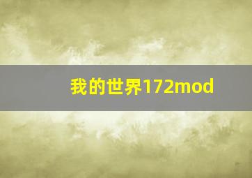 我的世界172mod