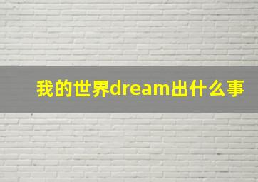 我的世界dream出什么事