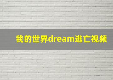 我的世界dream逃亡视频