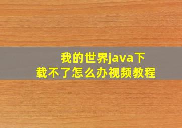 我的世界java下载不了怎么办视频教程