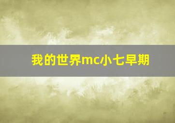 我的世界mc小七早期