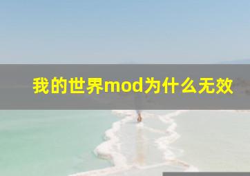 我的世界mod为什么无效