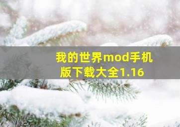 我的世界mod手机版下载大全1.16