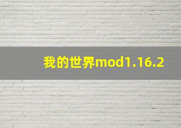 我的世界mod1.16.2