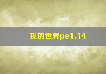 我的世界pe1.14