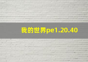 我的世界pe1.20.40