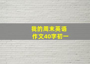 我的周末英语作文40字初一