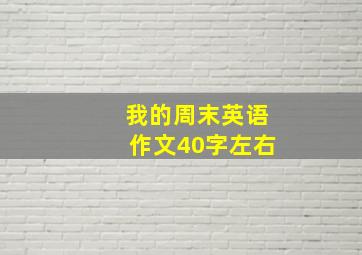 我的周末英语作文40字左右