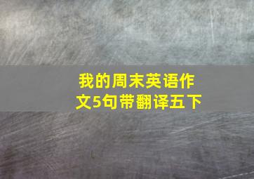 我的周末英语作文5句带翻译五下