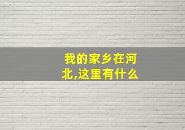 我的家乡在河北,这里有什么