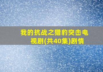 我的抗战之猎豹突击电视剧(共40集)剧情