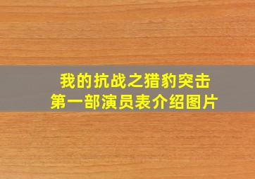 我的抗战之猎豹突击第一部演员表介绍图片