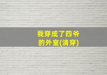 我穿成了四爷的外室(清穿)