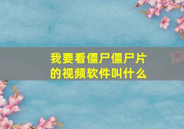 我要看僵尸僵尸片的视频软件叫什么