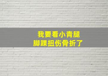 我要看小青腿脚踝扭伤骨折了