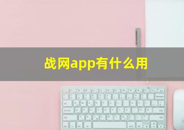 战网app有什么用