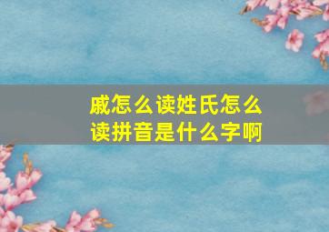 戚怎么读姓氏怎么读拼音是什么字啊