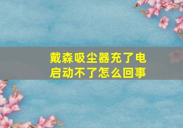 戴森吸尘器充了电启动不了怎么回事